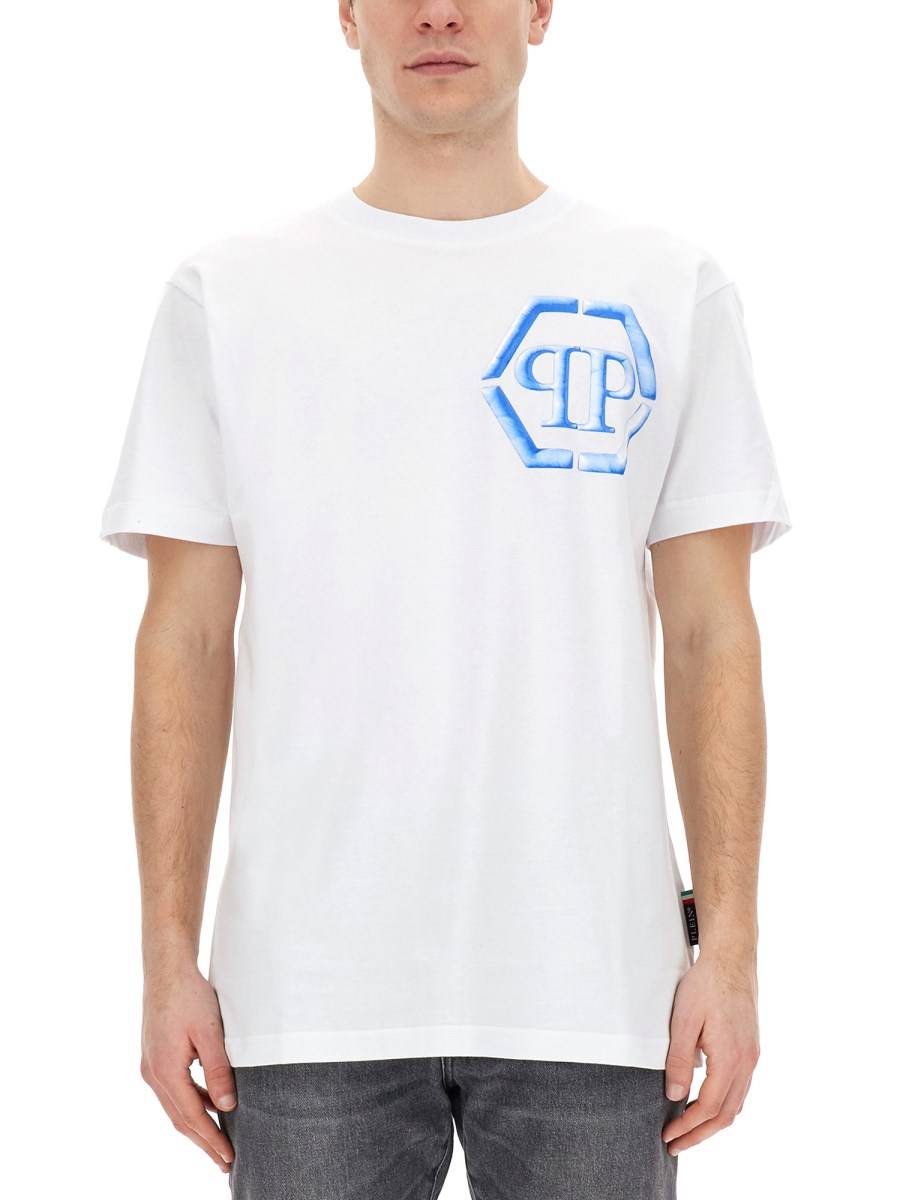 PHILIPP PLEIN T-SHIRT CON LOGO Offerte