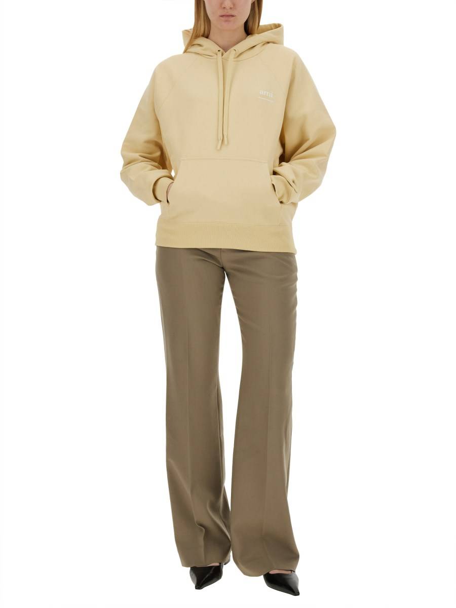 AMI PARIS FELPA IN COTONE CON LOGO Hotsell
