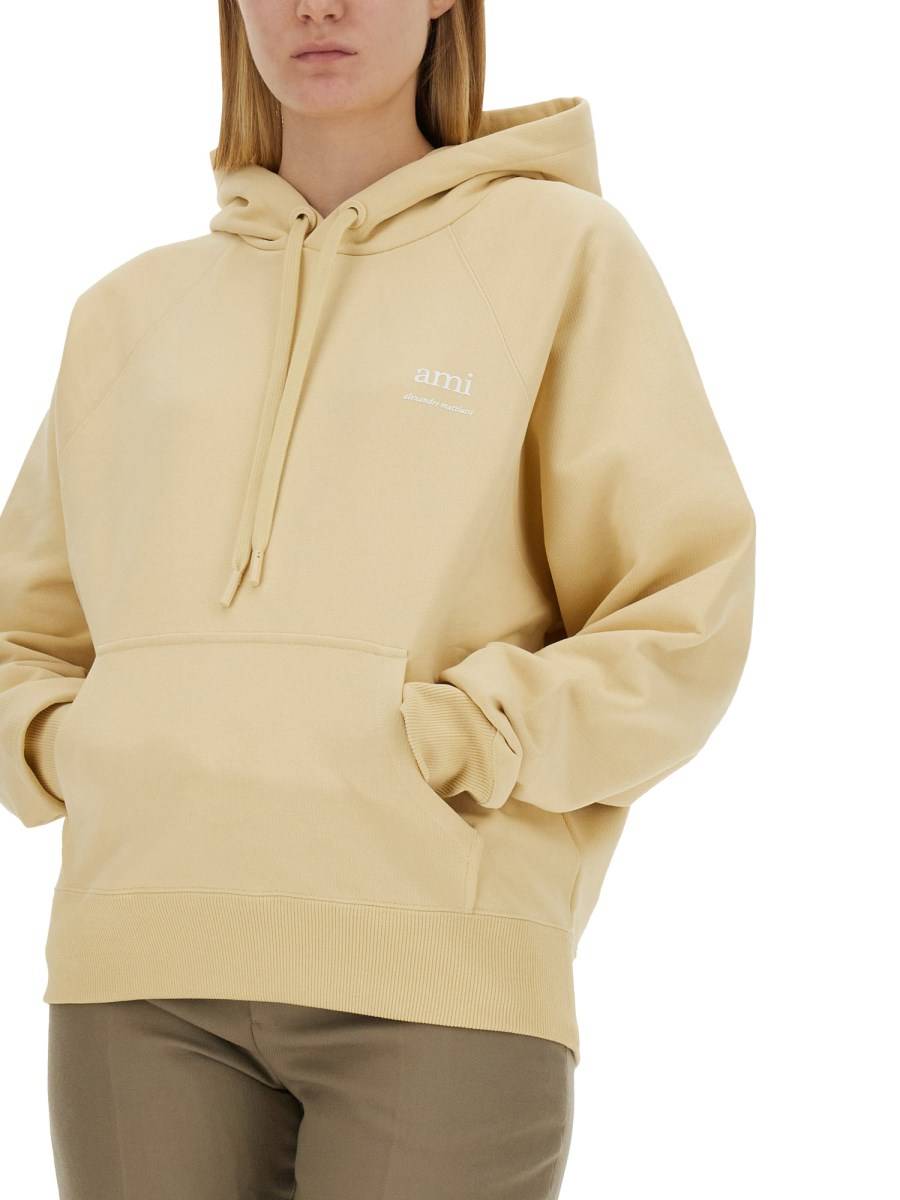 AMI PARIS FELPA IN COTONE CON LOGO Hotsell