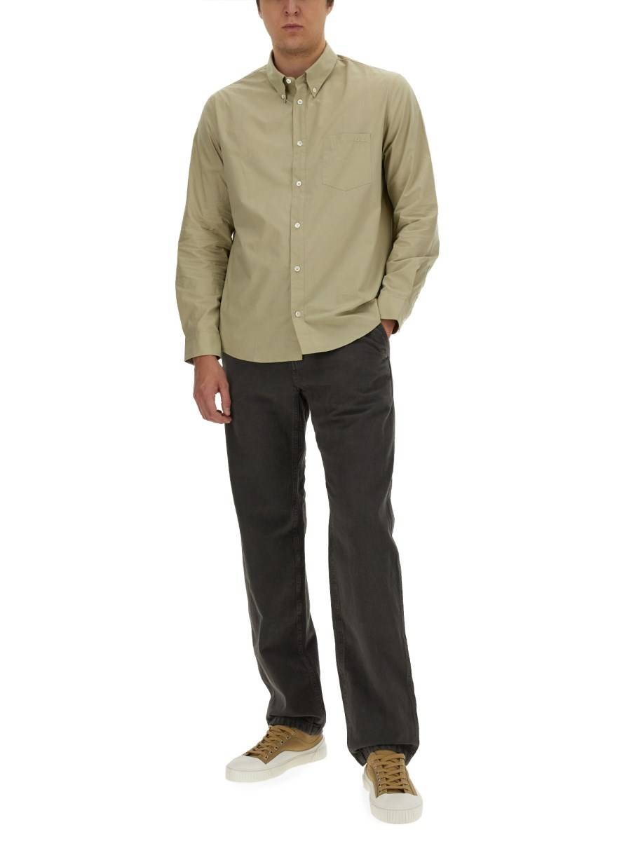 A.P.C. CAMICIA "EDOUARD" IN POPELINE DI COTONE Vendita