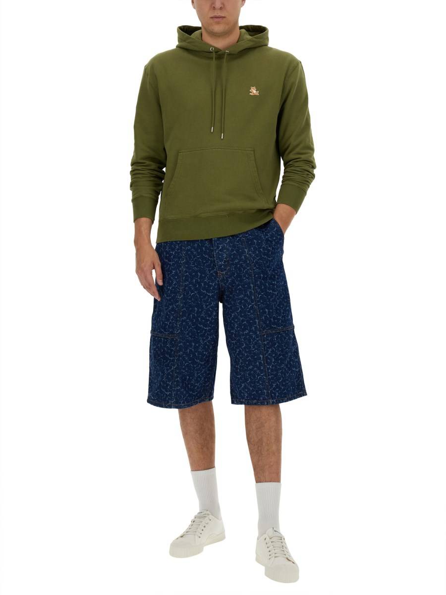 MAISON KITSUNÉ FELPA CON CAPPUCCIO IN COTONE Soddisfazione Garantita