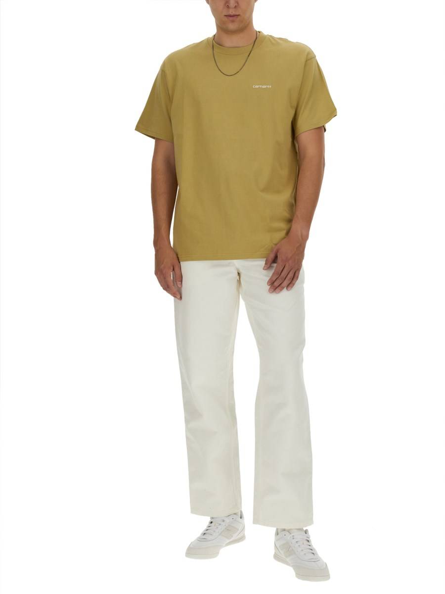 CARHARTT WIP T-SHIRT IN JERSEY DI COTONE CON RICAMO LOGO Sottocosto