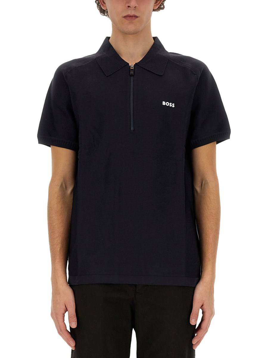 BOSS POLO CON ZIP