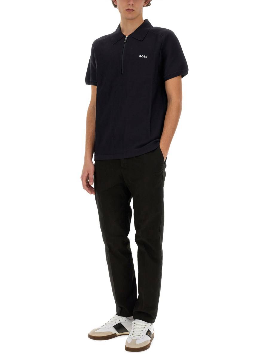 BOSS POLO CON ZIP Presa