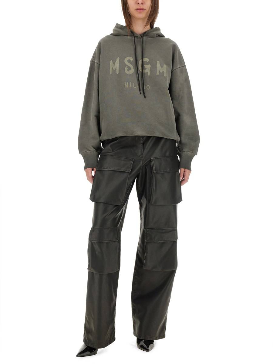MSGM PANTALONE CARGO IN ECO PELLE Shopping Online