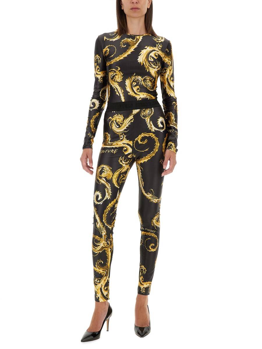 VERSACE JEANS COUTURE LEGGINGS CON STAMPA Sottocosto
