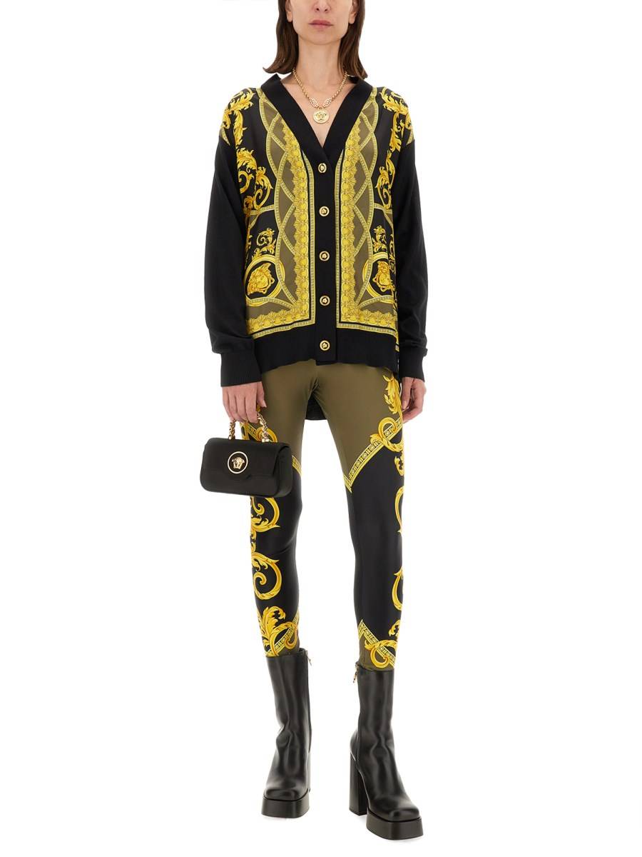 VERSACE MAGLIA IN TWILL DI SETA COUPE DES DIEUX Presa