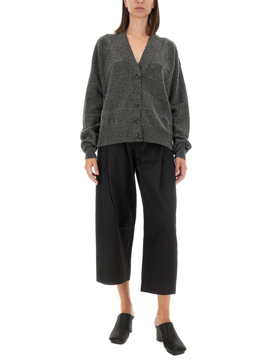 UMA WANG CARDIGAN IN MISTO LANA CON SCOLLO A V Economico