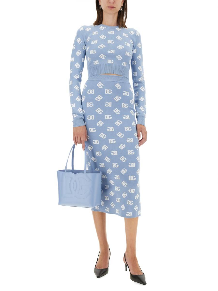 DOLCE & GABBANA MAGLIA CORTA IN VISCOSA JACQUARD Outlet