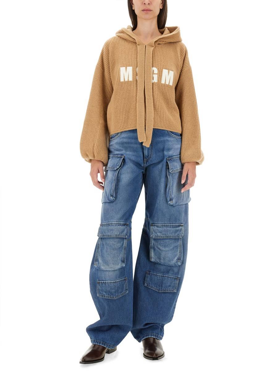 MSGM JEANS CARGO IN DENIM DI COTONE Offerte