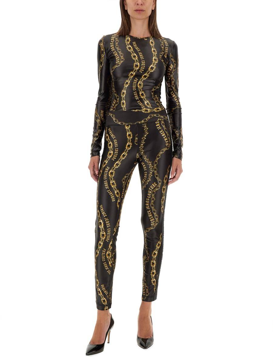VERSACE JEANS COUTURE LEGGINGS CON LOGO Italy