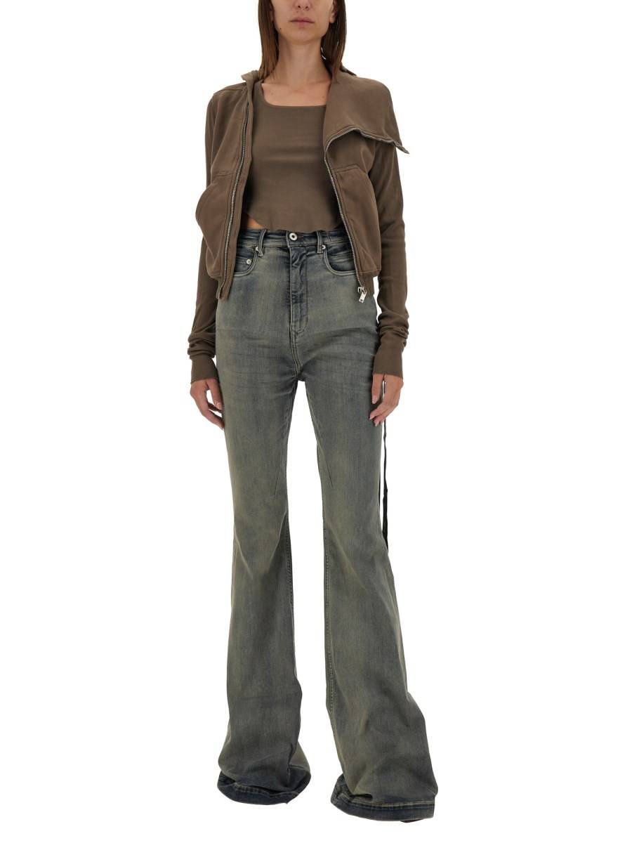 RICK OWENS DRKSHDW FELPA CON ZIP IN COTONE Shopping Online