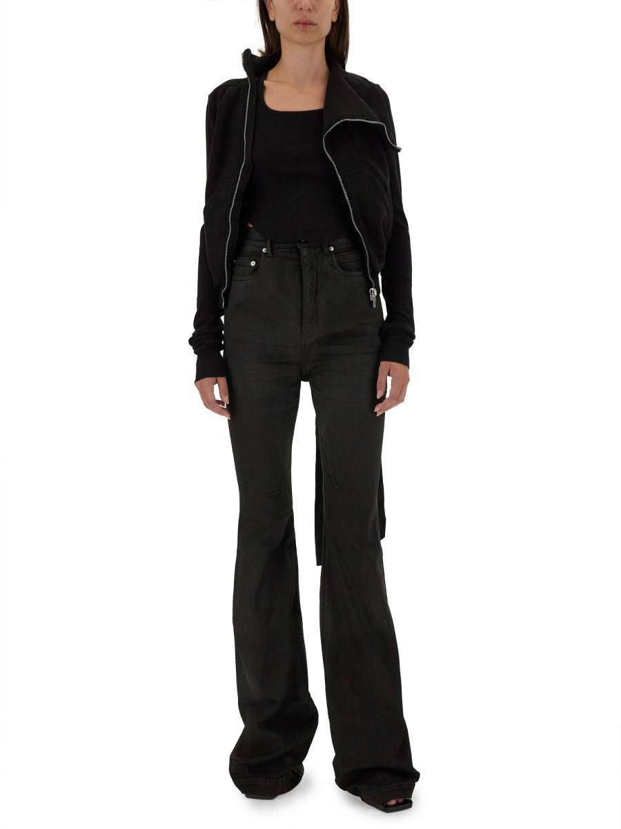RICK OWENS DRKSHDW FELPA CON ZIP IN COTONE Affare Del Giorno