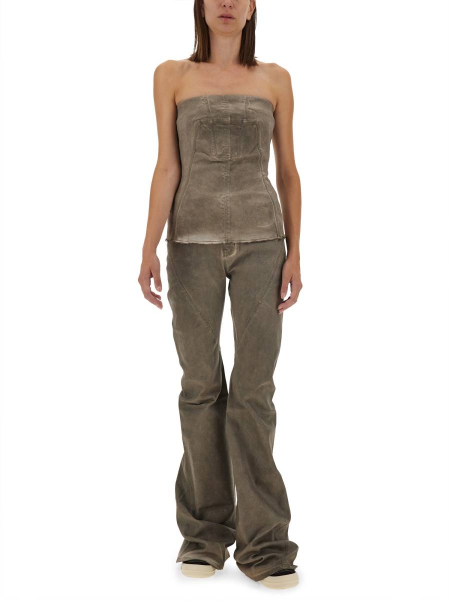 RICK OWENS DRKSHDW PANTALONE IN DENIM Prezzo Ridotto