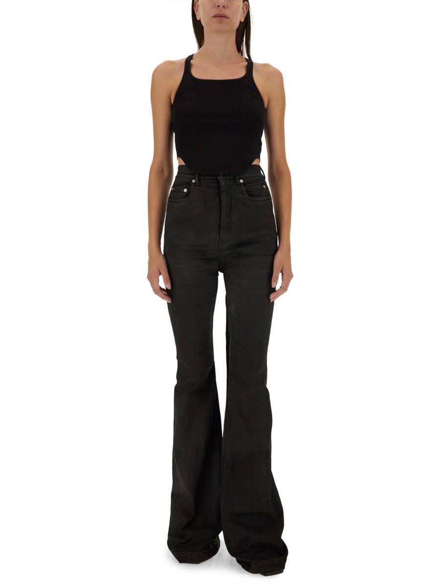 RICK OWENS DRKSHDW PANTALONE IN DENIM Sottocosto
