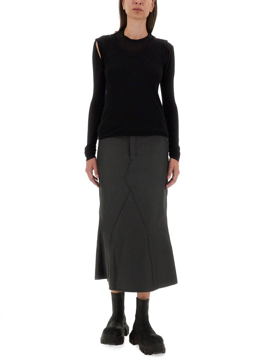 RICK OWENS T-SHIRT IN SETA E VISCOSA Presa