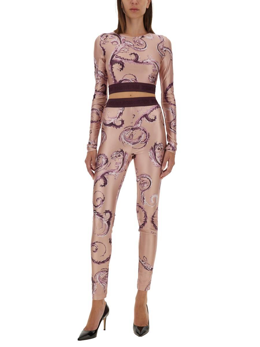VERSACE JEANS COUTURE LEGGINGS CON STAMPA Online