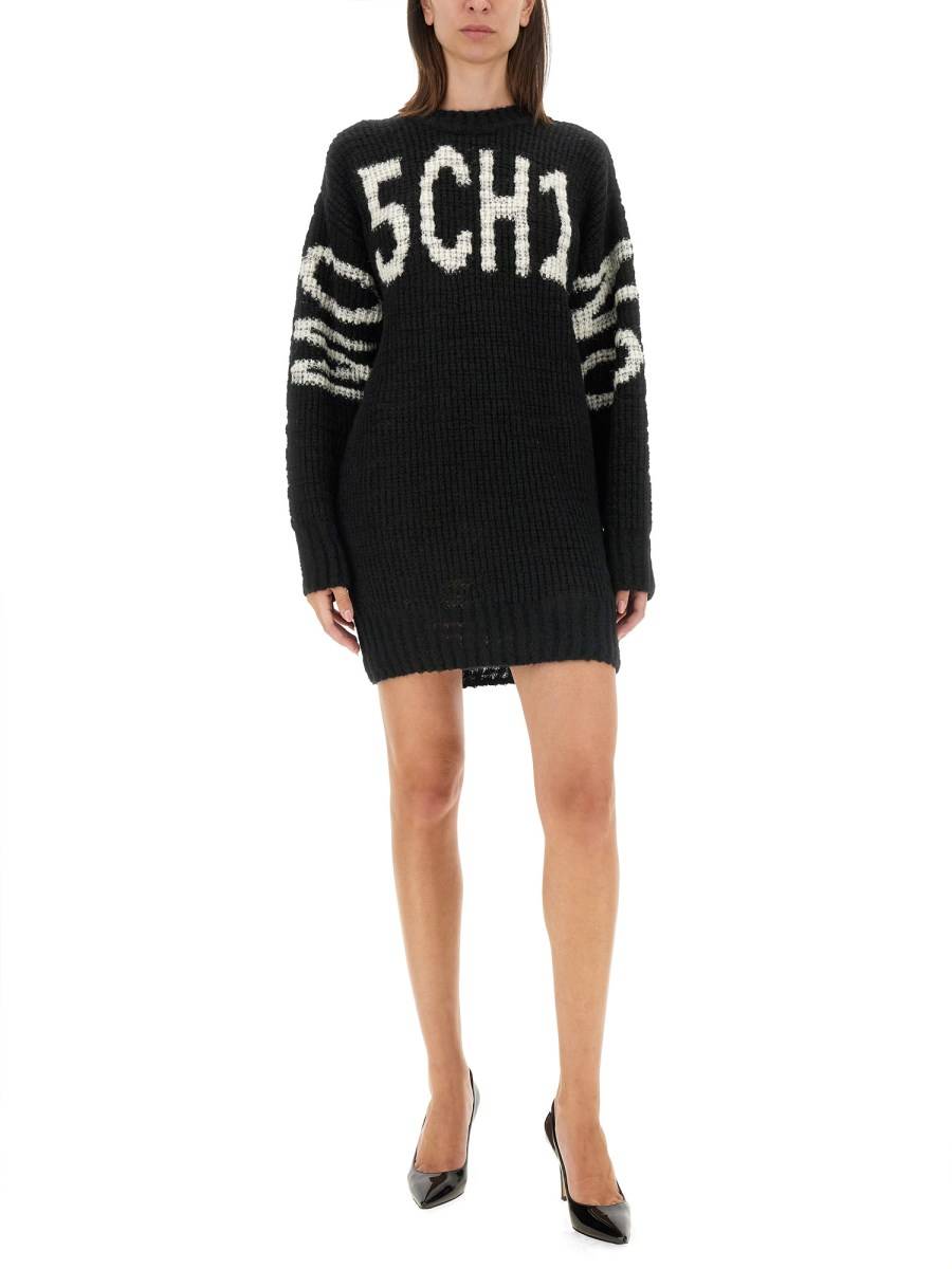 MOSCHINO JEANS ABITO MINI IN MAGLIA DI LANA 2025