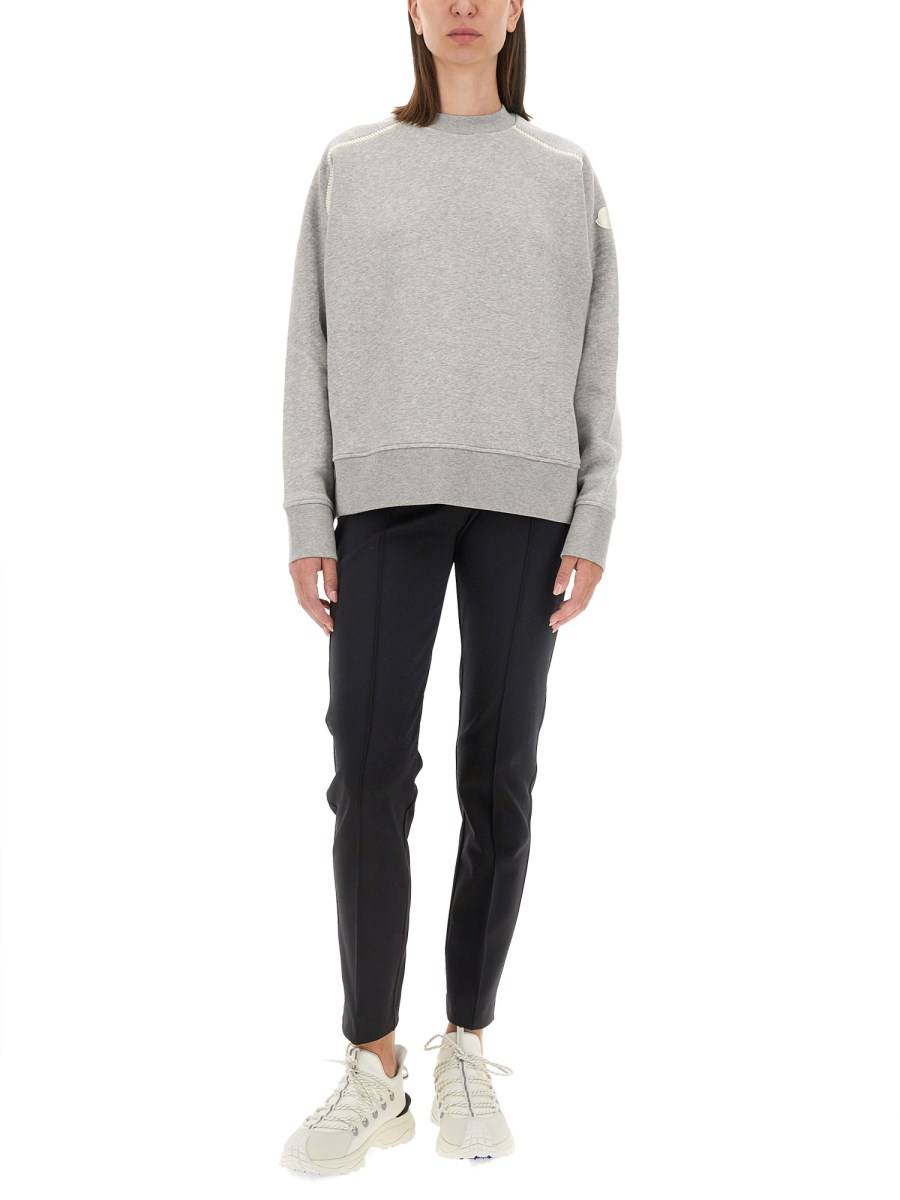 MONCLER FELPA IN COTONE CON LOGO Negozi Online