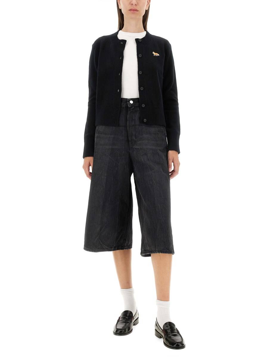 MAISON KITSUNÉ CARDIGAN CON PATCH BABY FOX IN LANA Shopping Online