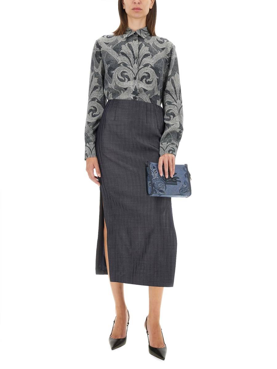 ETRO CAMICIA IN SETA CON STAMPA Nuova