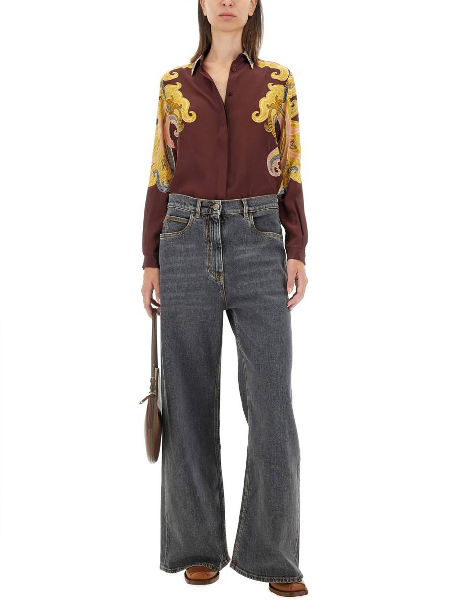 ETRO CAMICIA IN SETA CON STAMPA Moda