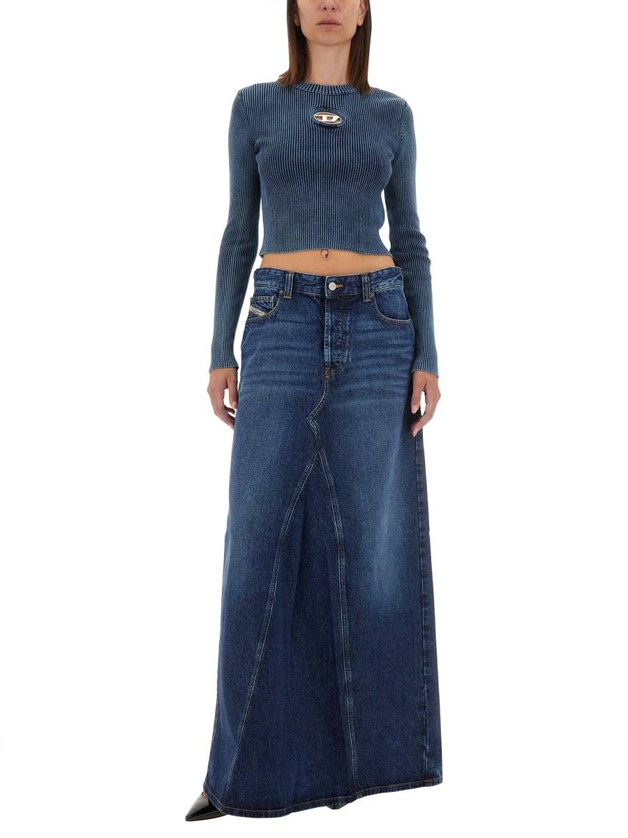 DIESEL GONNA "DE-PAGO" IN DENIM DI COTONE Qualità