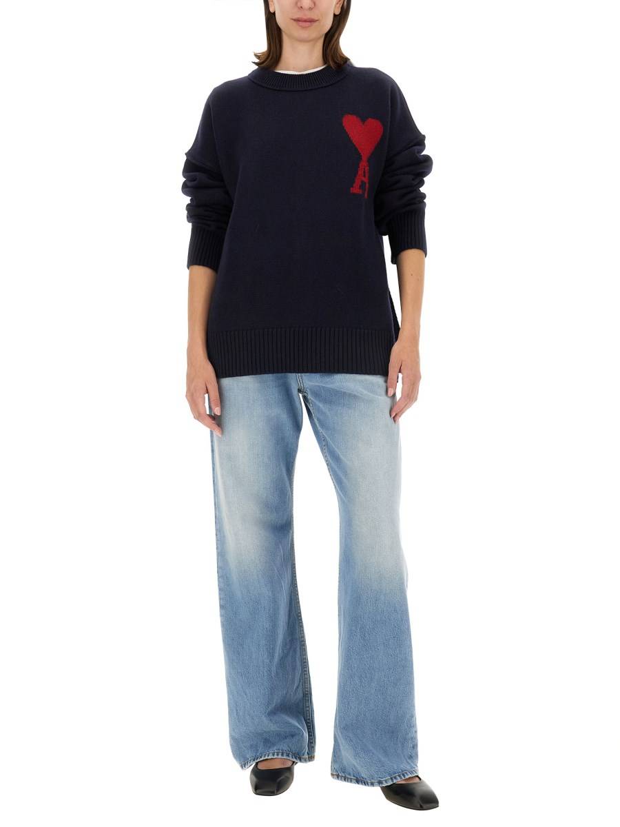 AMI PARIS MAGLIA CON RICAMO LOGO In Vendita