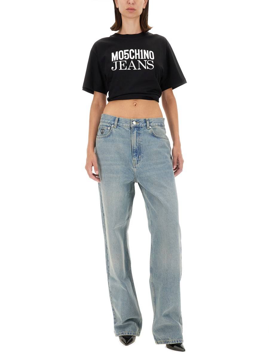 MOSCHINO JEANS T-SHIRT CON LOGO Saldi Di Fabbrica