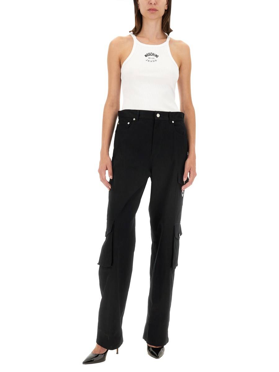 MOSCHINO JEANS TANK TOP CON LOGO Moda