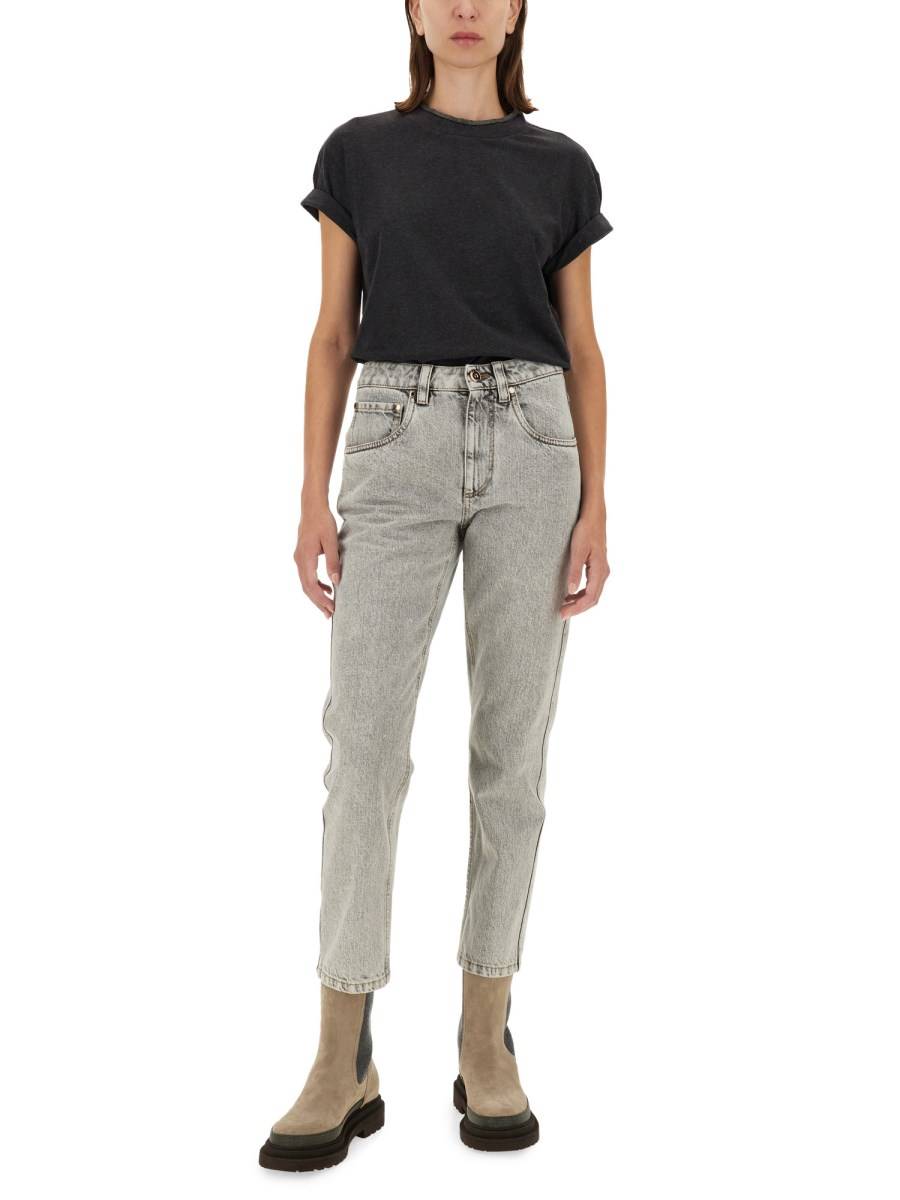 BRUNELLO CUCINELLI JEANS REGULAR FIT IN DENIM DI COTONE Super Saving Price