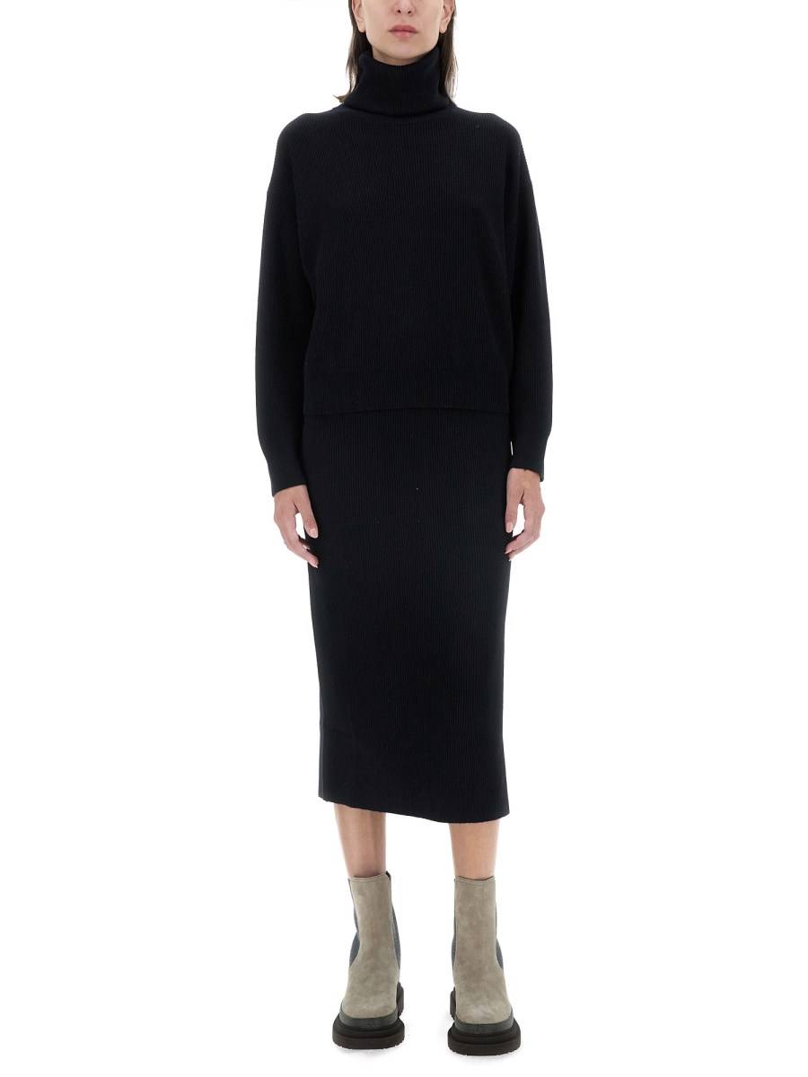 BRUNELLO CUCINELLI MAGLIA IN LANA CON COLLO ALTO Ritorno libero
