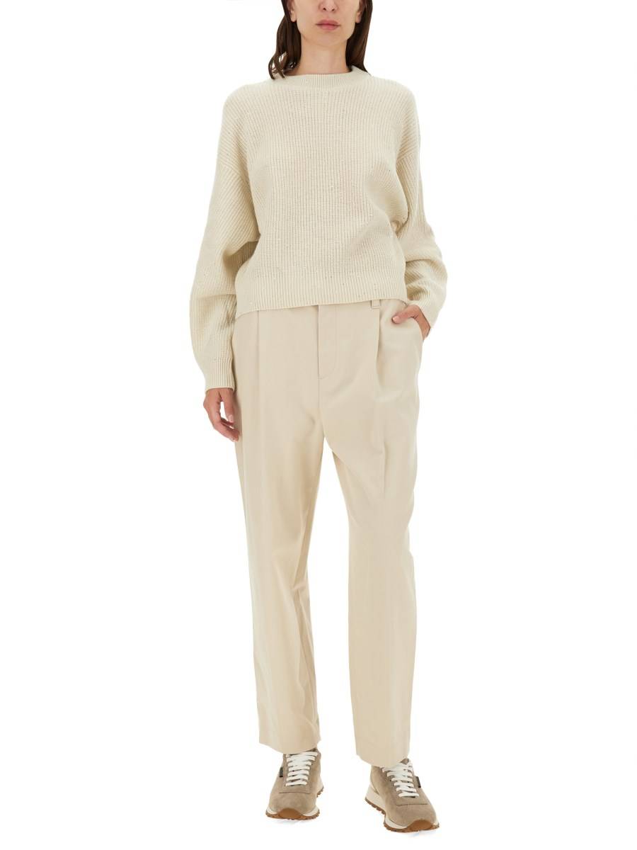 BRUNELLO CUCINELLI PANTALONE CROPPED FIT IN COTONE Rilascio limitato