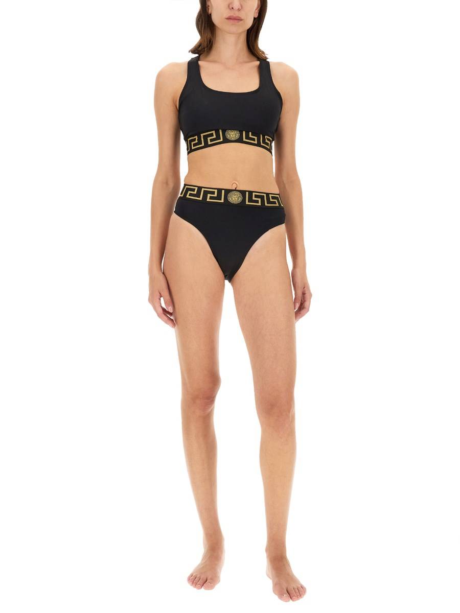 VERSACE TOP BIKINI CON BORDO GRECA Sostegno trimestrale