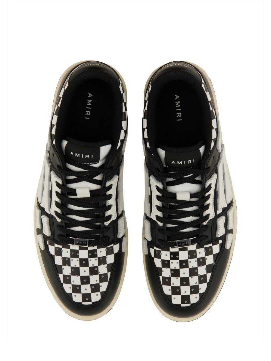 AMIRI SNEAKER SKEL IN PELLE CON MOTIVO CHECK Officina