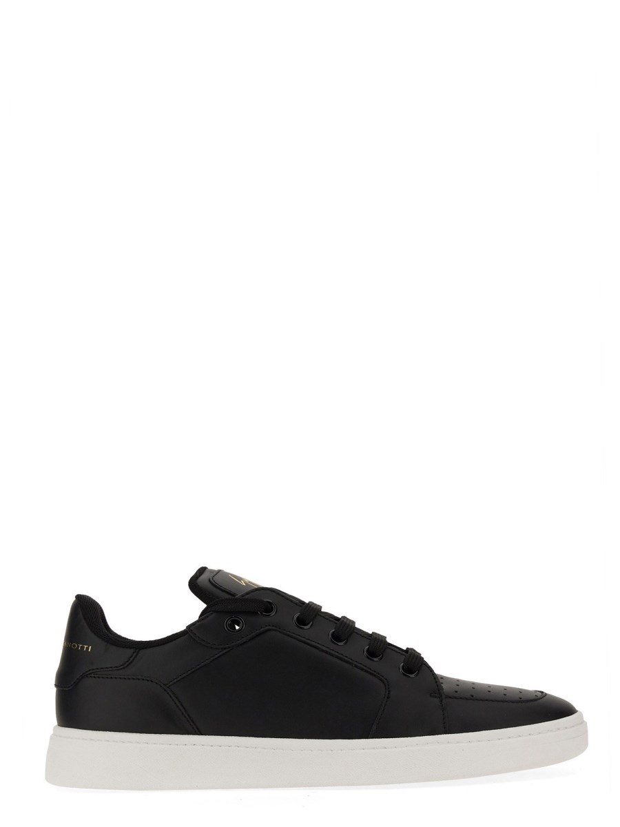 GIUSEPPE ZANOTTI SNEAKER IN PELLE CON LOGO Sconti questo mese