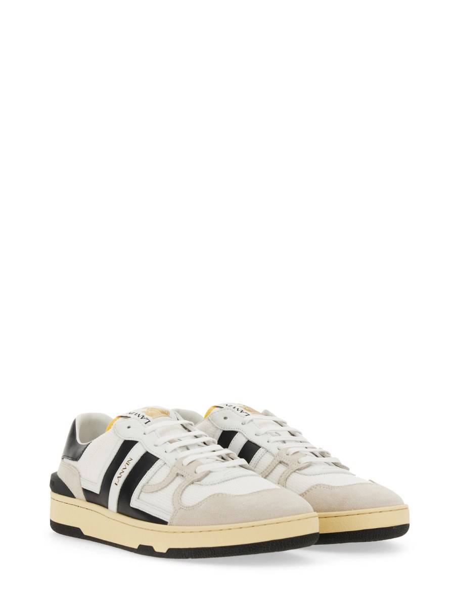 LANVIN SNEAKER CLAY LOW TOP IN PELLE E MESH Shopping Online