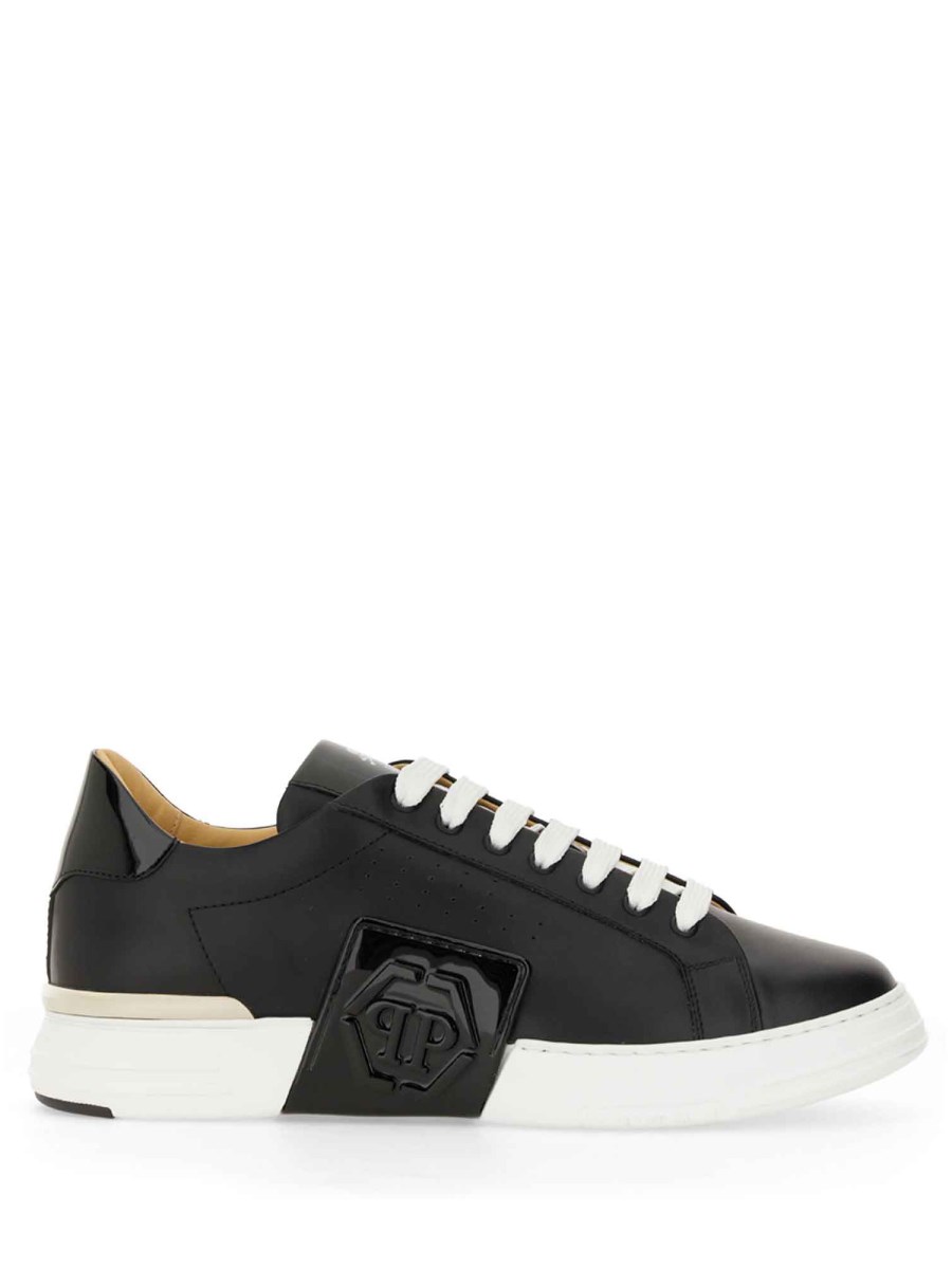 PHILIPP PLEIN SNEAKER IN PELLE CON LOGO Prezzo di fabbrica
