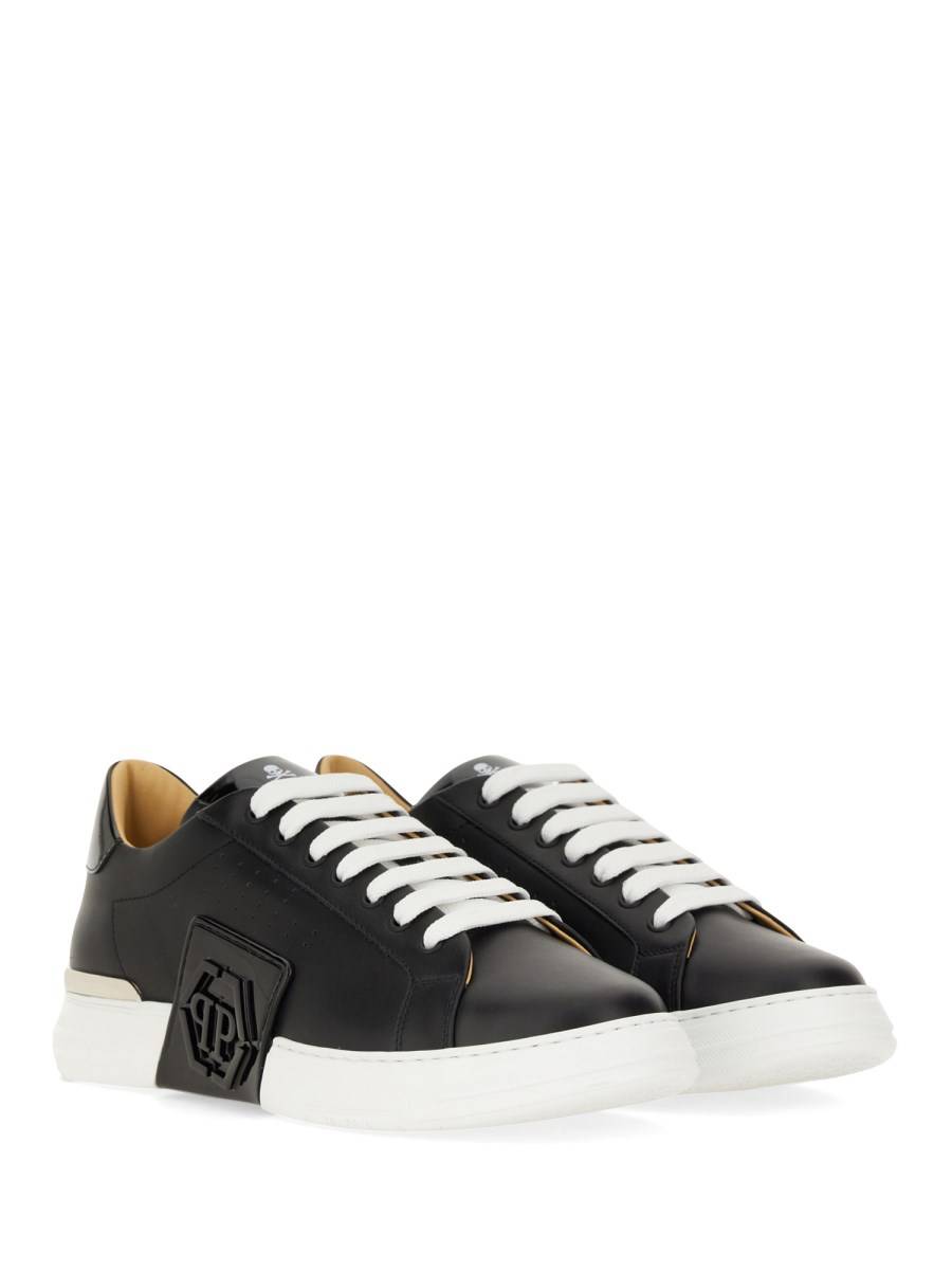 PHILIPP PLEIN SNEAKER IN PELLE CON LOGO Prezzo di fabbrica