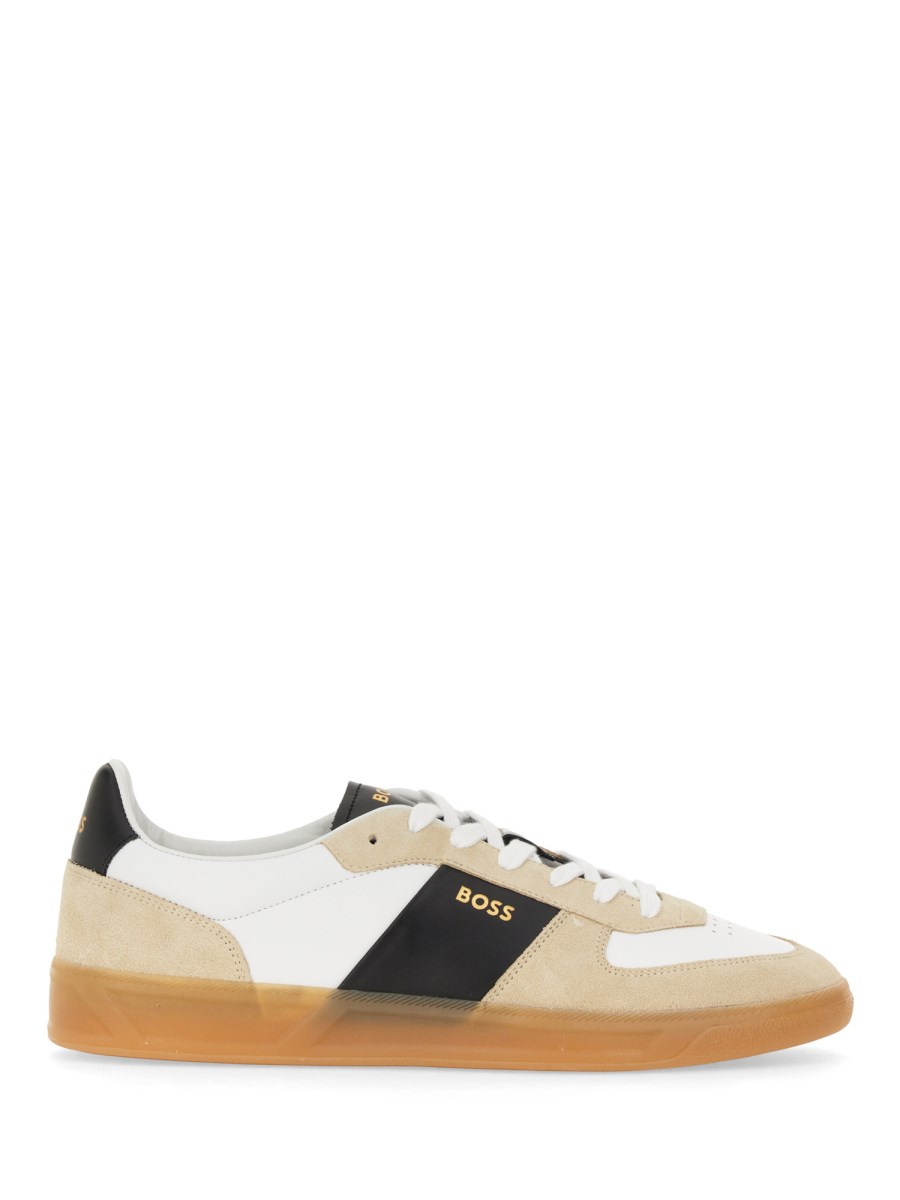 BOSS SNEAKER IN PELLE CON LOGO Grande vendita