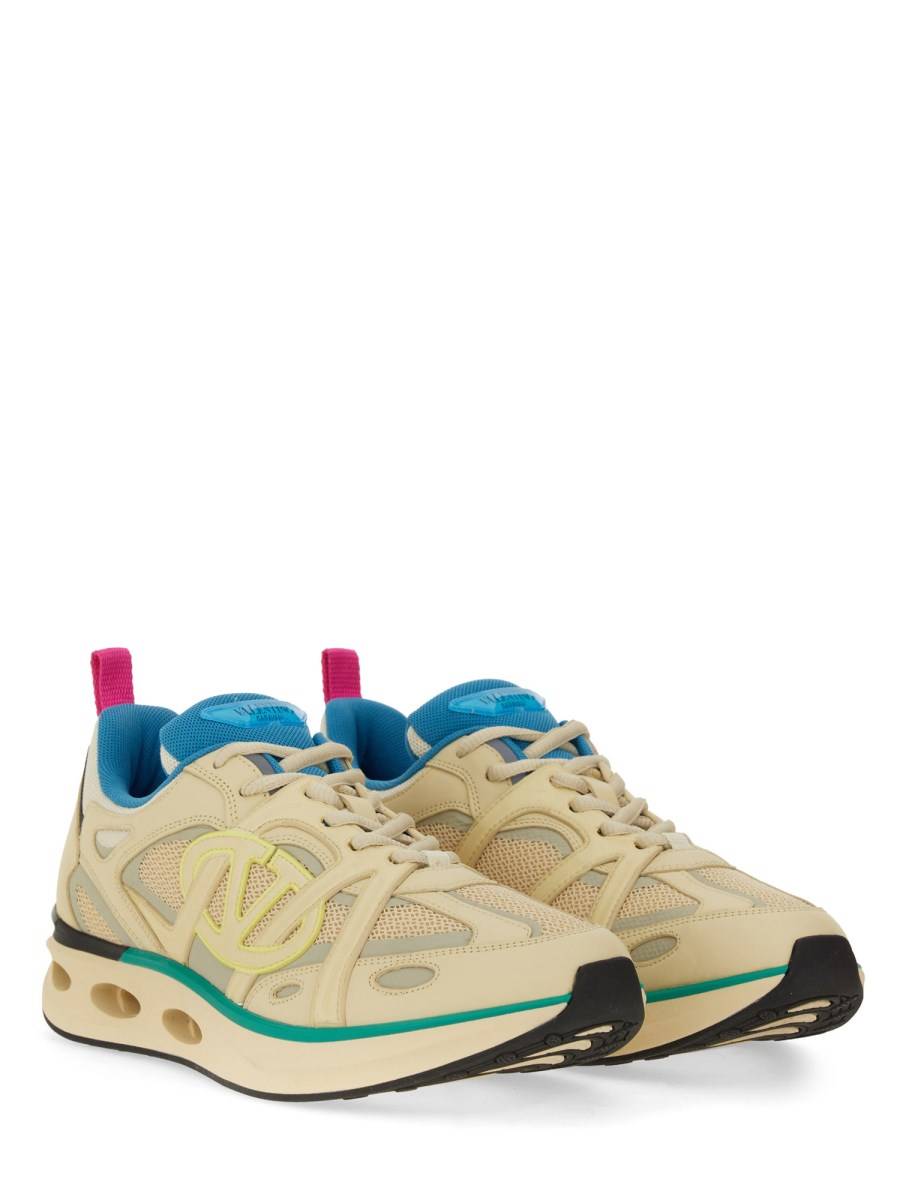 VALENTINO GARAVANI SNEAKER LOW TOP VLOGO EASYJOG IN PELLE E TESSUTO Offerta temporanea