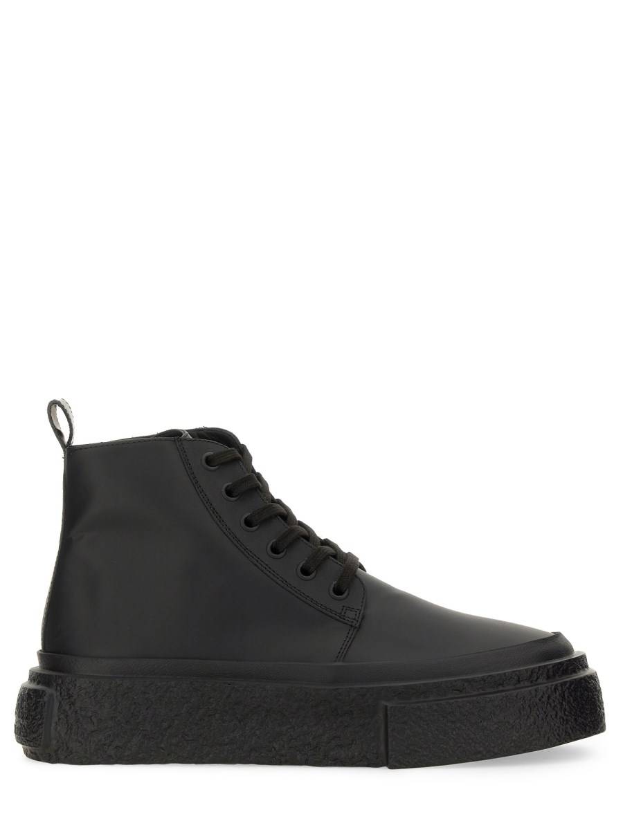 MM6 MAISON MARGIELA SNEAKER STRINGATA IN PELLE Liquidazione