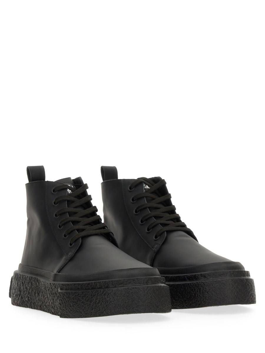 MM6 MAISON MARGIELA SNEAKER STRINGATA IN PELLE Liquidazione