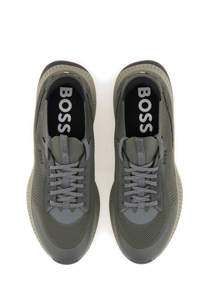 BOSS SNEAKER "TTNM EVO" CON TOMAIA IN MAGLIA Promozione temporanea
