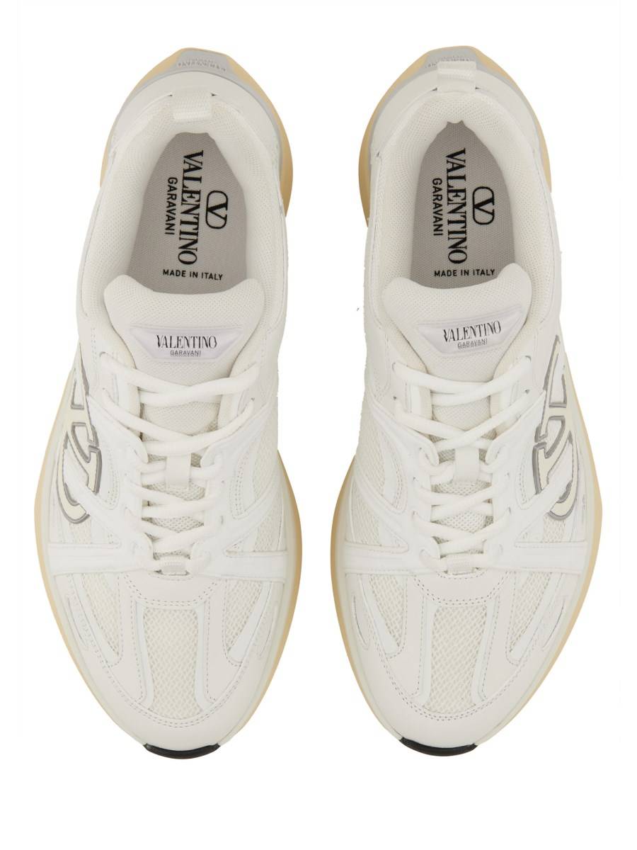 VALENTINO GARAVANI SNEAKER VLOGO EASYJOG IN VITELLO E TESSUTO Trasporto libero internazionale