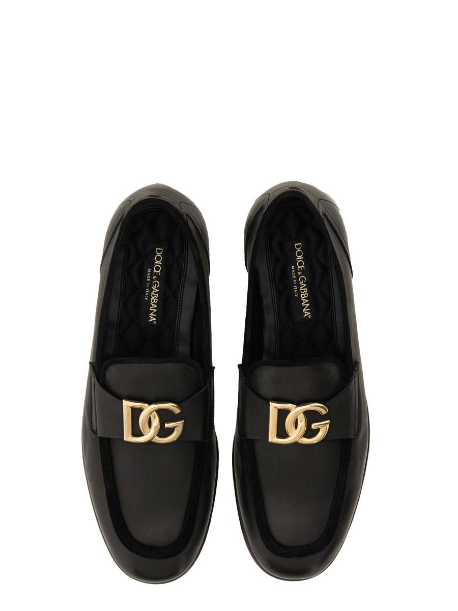 DOLCE & GABBANA MOCASSINO IN PELLE CON LOGO Convenienza