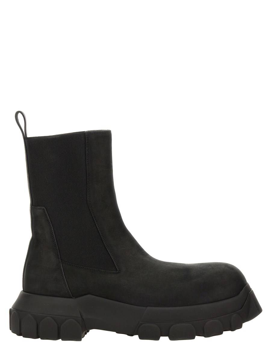 RICK OWENS STIVALE BOZO TRACTOR IN PELLE Grande vendita