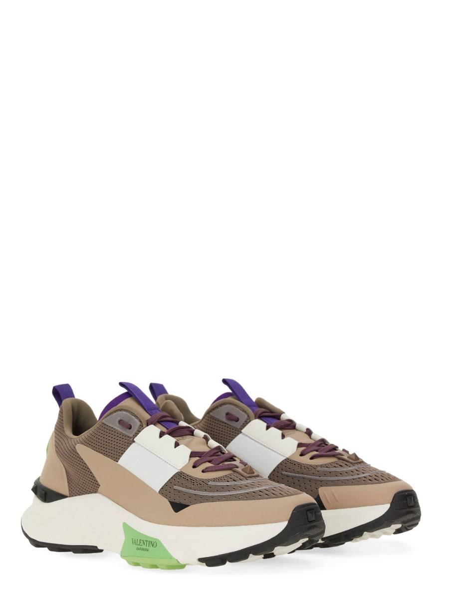 VALENTINO GARAVANI SNEAKER IN PELLE E MESH Sconti VIP
