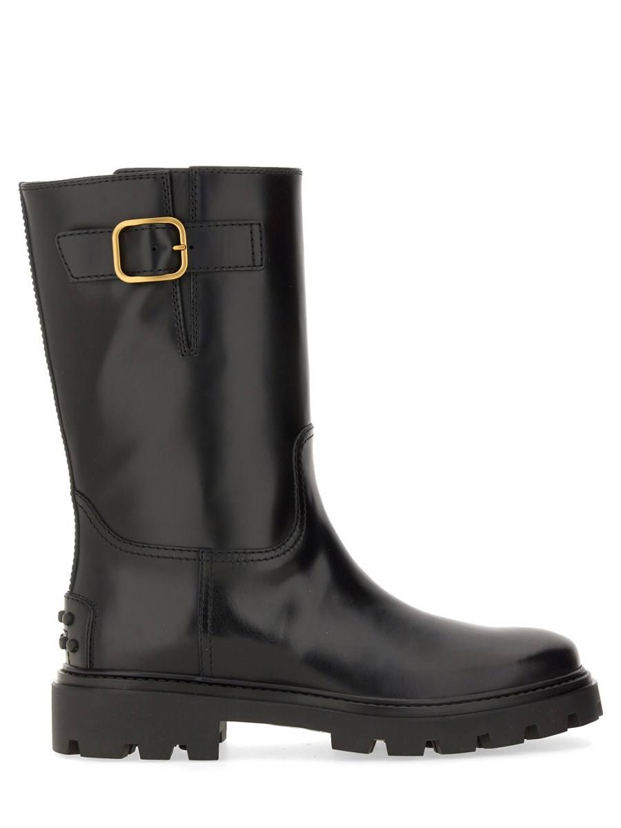 TOD&#39;S STIVALE BIKER IN PELLE Convenienza