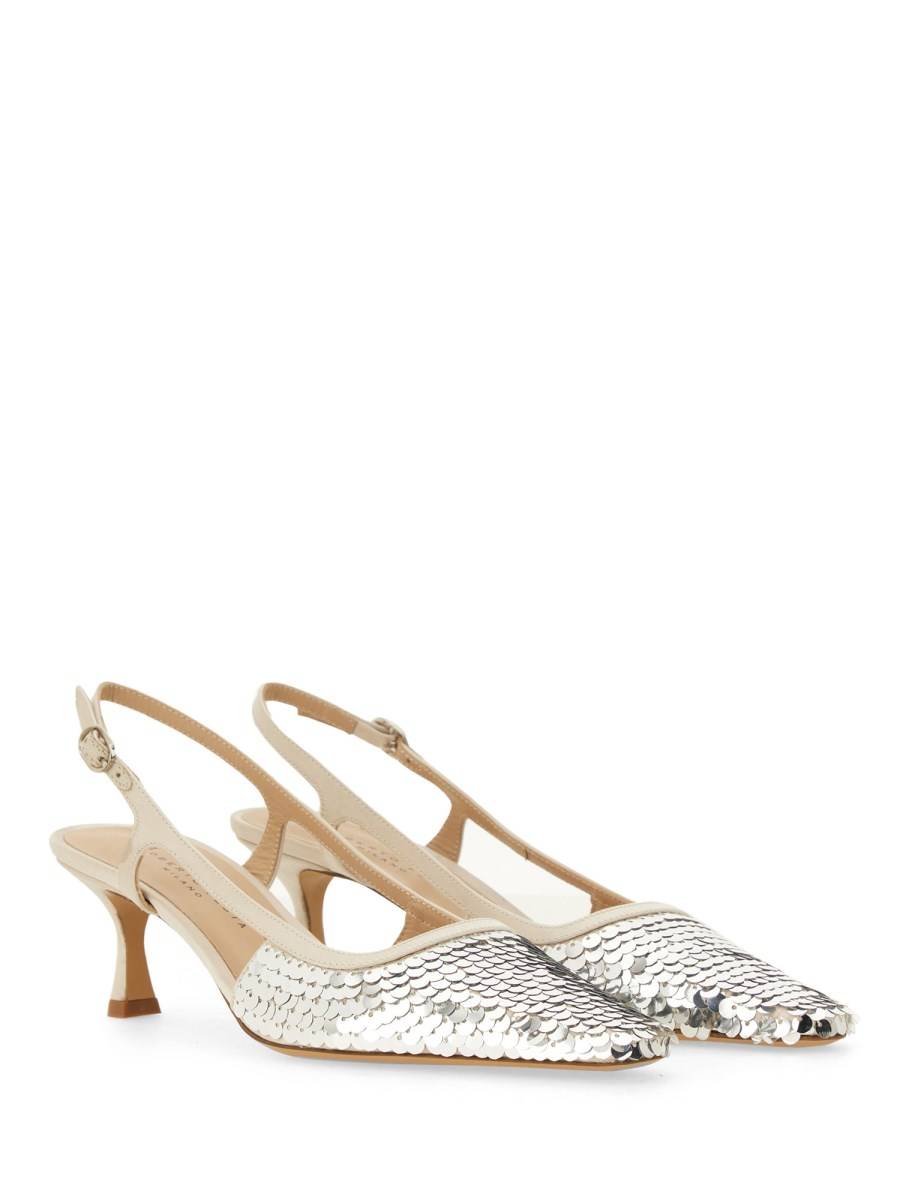 ROBERTO FESTA SLINGBACK SIVIGLIA IN RASO CON PAILLETTES Vendita Calda